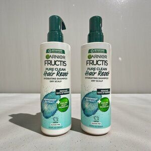 2 Garnier Fructis Pure Clean Hair Reset Hydrating Clarifying Shampoo Dry Scalp
